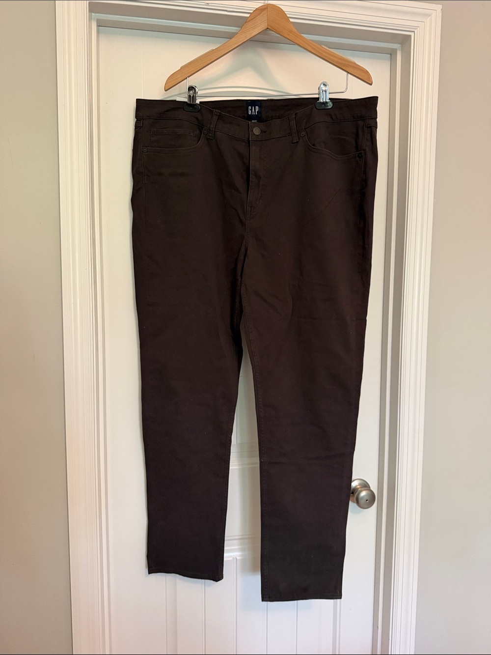 GAP Men's Chocolate Brown Slim Chinos